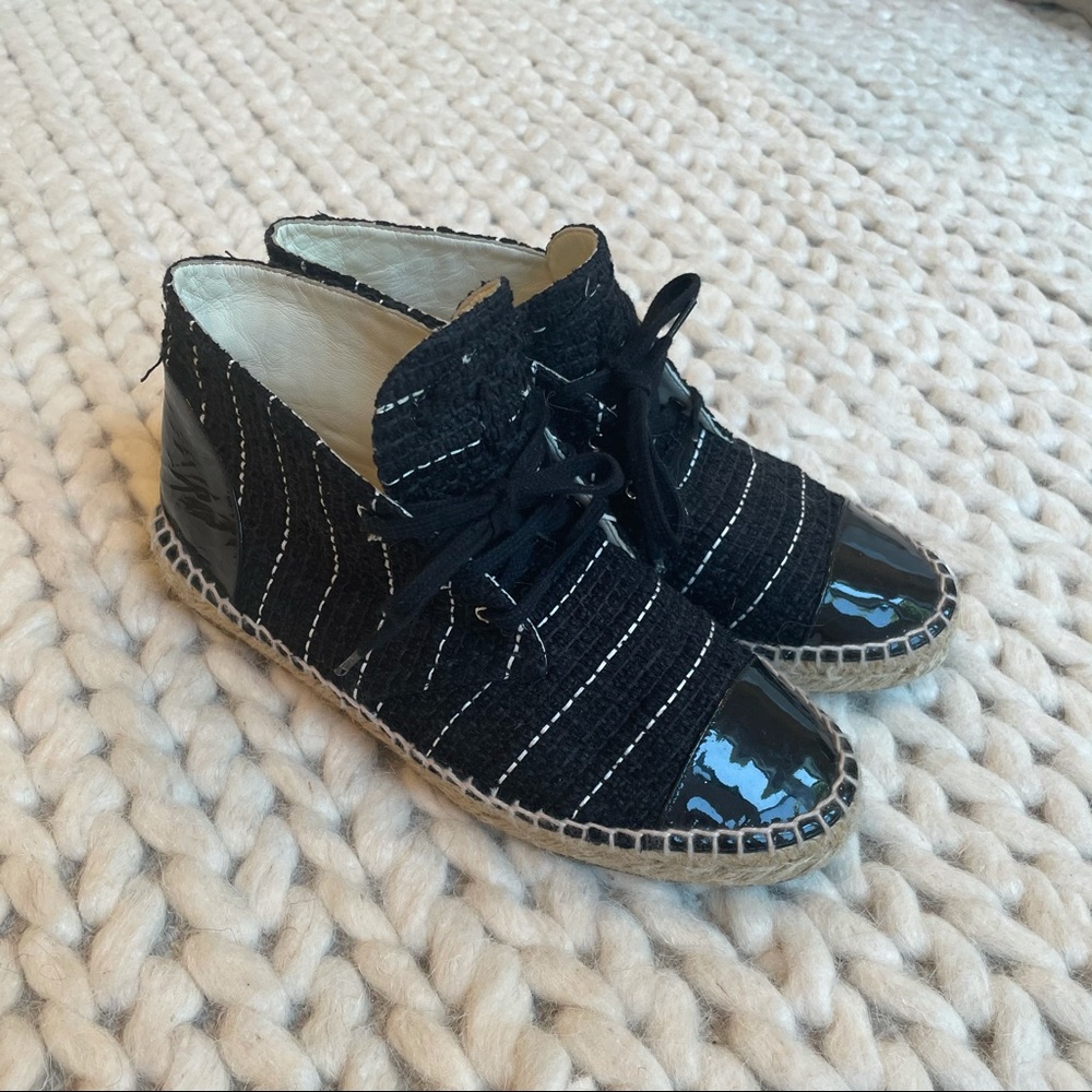 Authentic Chanel High Top Espadrilles
